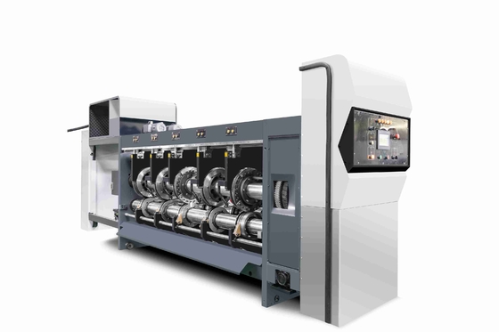 380V / 50HZ / 3PH 압력 자유 코러브 카드보드 G6-1224 공급 구조 납 가장자리 진공 전송 4 컬러 프린터 + 슬로터 + 다이 커터 + 비브레이터 + 스택